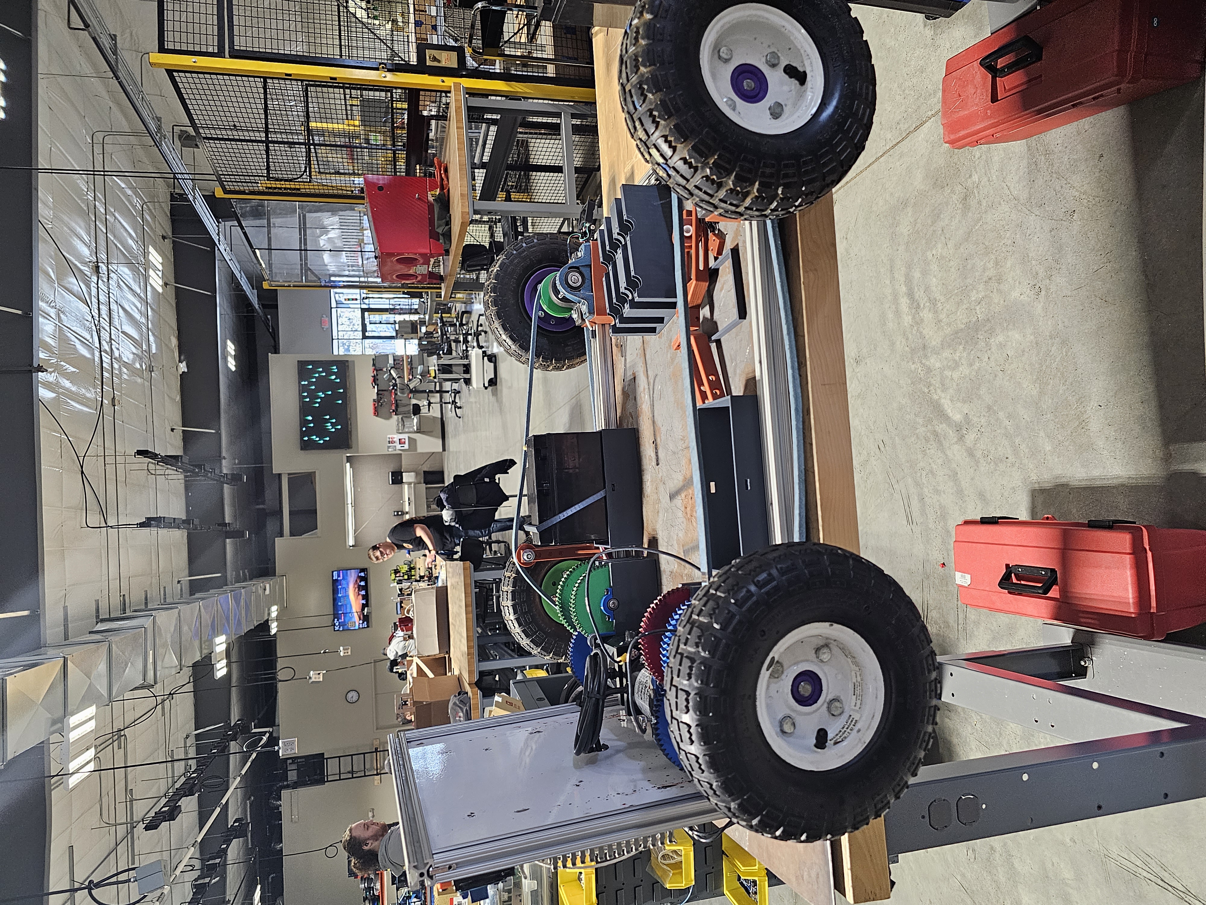 Side view of the completed drivetrain.