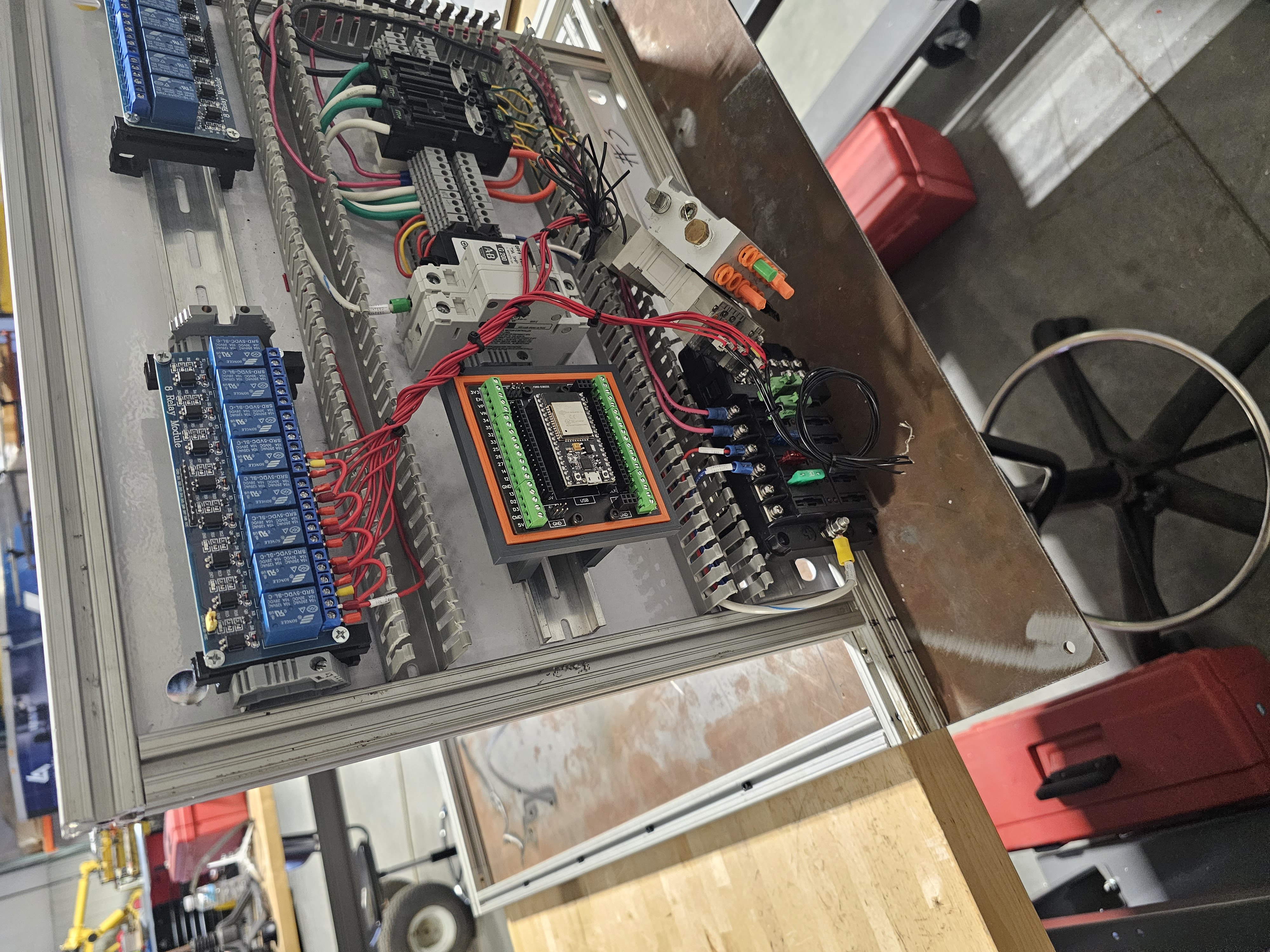 Testing the gearbox before it was mounted.