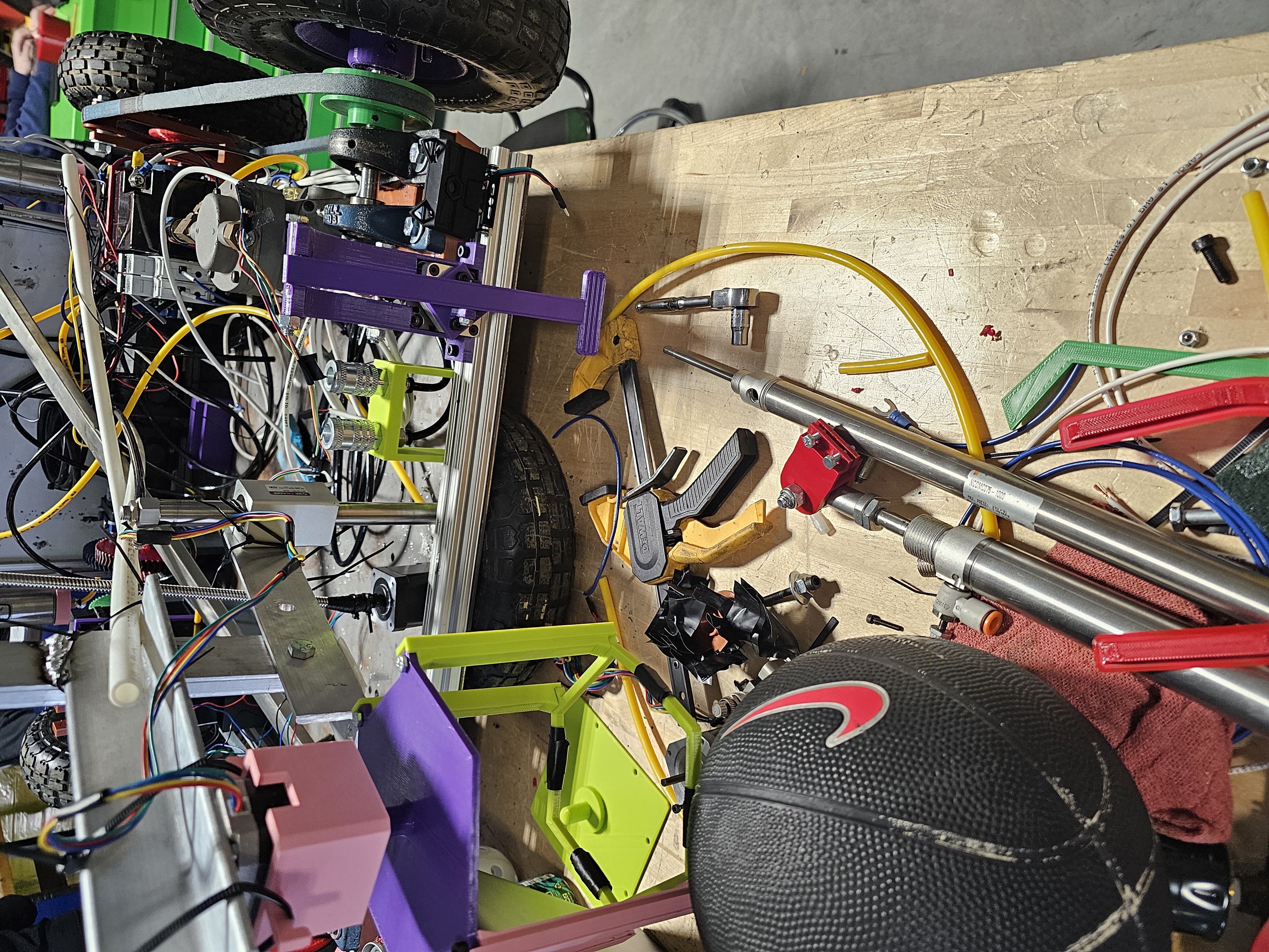 The mess that was lefter after trying multiple different ways to raise and lower.